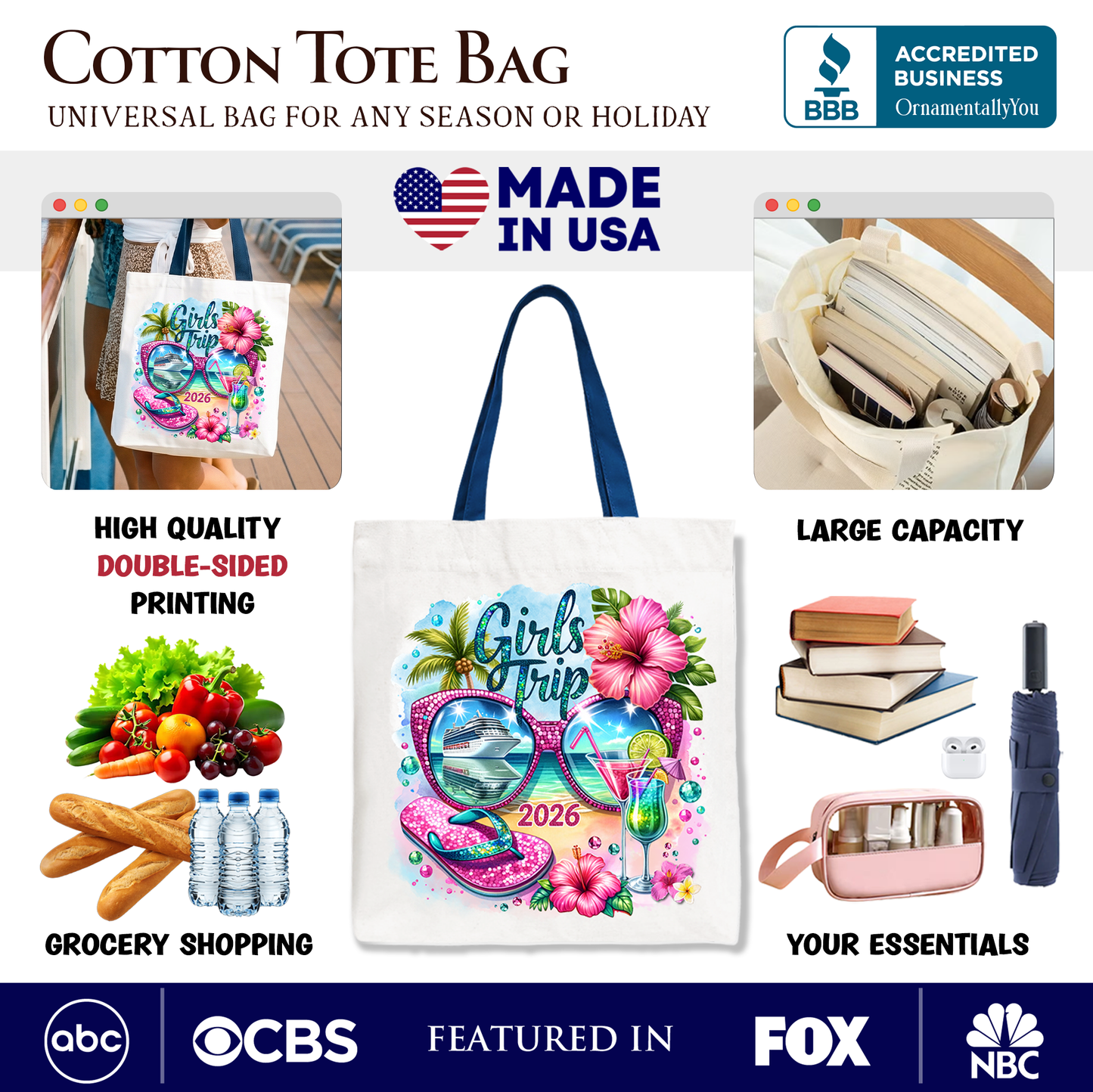 Cruise Girls Trip 2026 Tote Bag and Souvenir