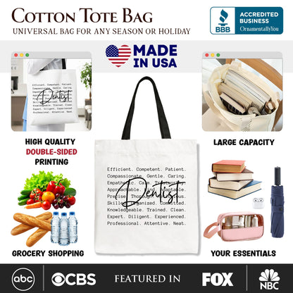 Dentist Definition Canvas Tote Bag and Shopper