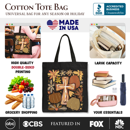 Fall Blessings Tote Bag for the Christian Woman