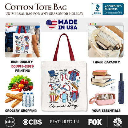 Spacious Baseball Tote Bag and the Game Day Fan