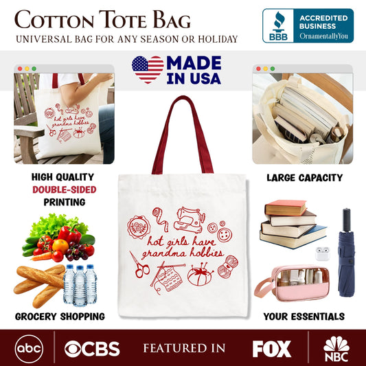 Granny Era Sewing Knitting Tote Bag and Gifts