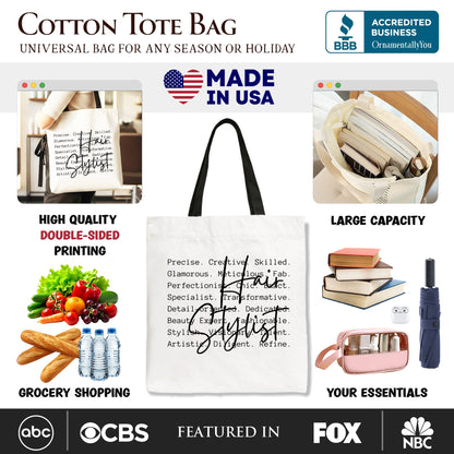 Hair Stylist Canvas Tote Bag and the Salon Gift