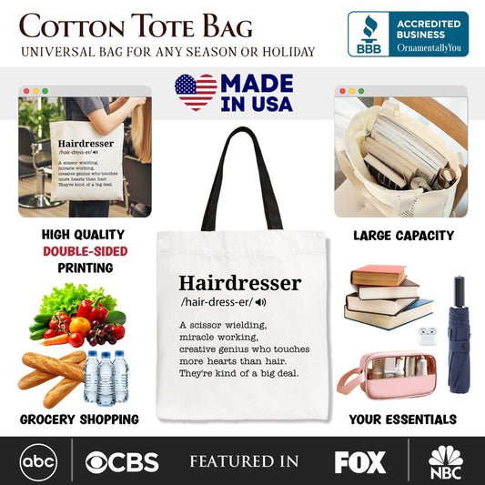 Funny Hairdresser Canvas Tote Bag and Gifts