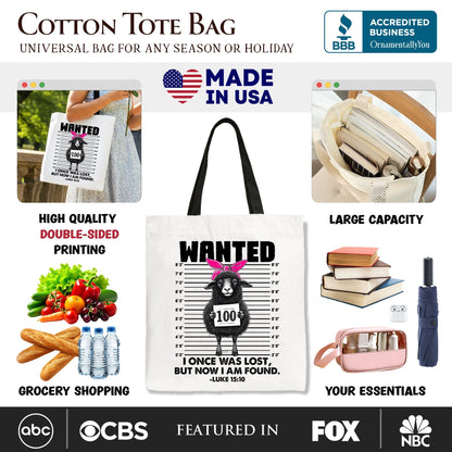 Christian Lost But Now Found Canvas Shopper