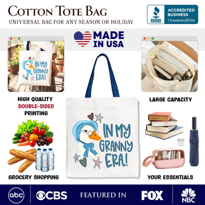 Funny Granny Era Goose a Canvas Tote Bag