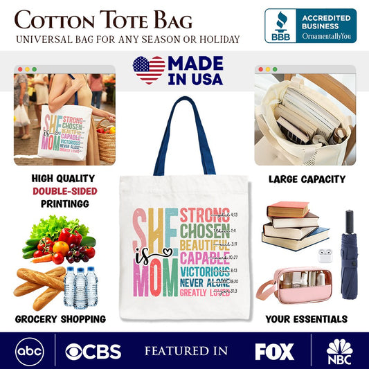 Strong Christian Mom Canvas Tote Bag and Gift