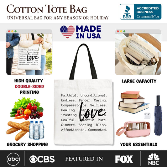 Love Definition Canvas Bag For A Valentine Gift