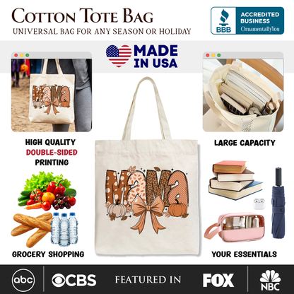 Coquette Tote Bag For the Autumn And Pumpkin Days