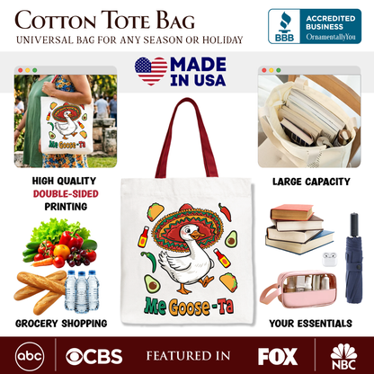 a Funny Mexican Goose Canvas Tote Bag for Life