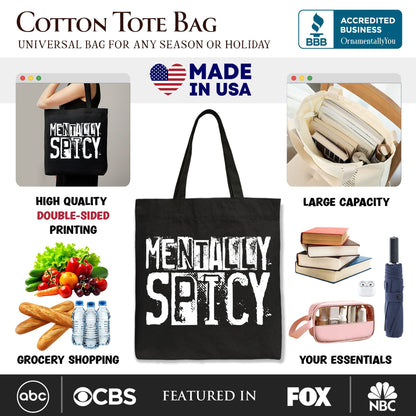 Snarky Mental Health Tote Bag and Gift Shopper