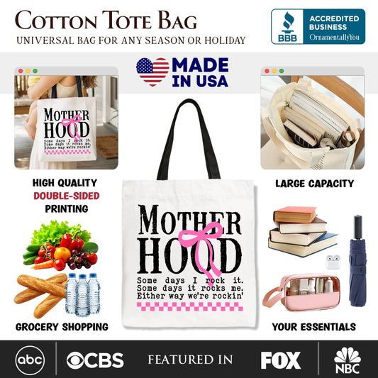Coquette Pink Bow Tote Bag for the Moms and Gift