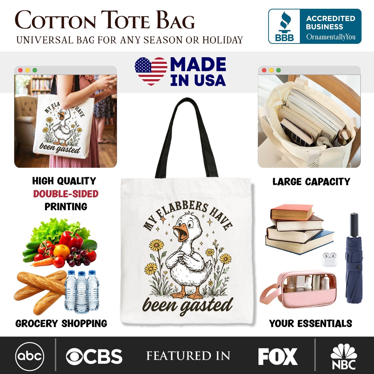 My Flabbers Gasted Goose Tote Bag and Gift