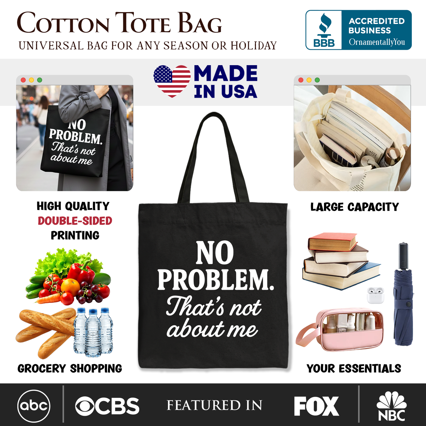Witty Sarcastic and Drama Free Tote Bag