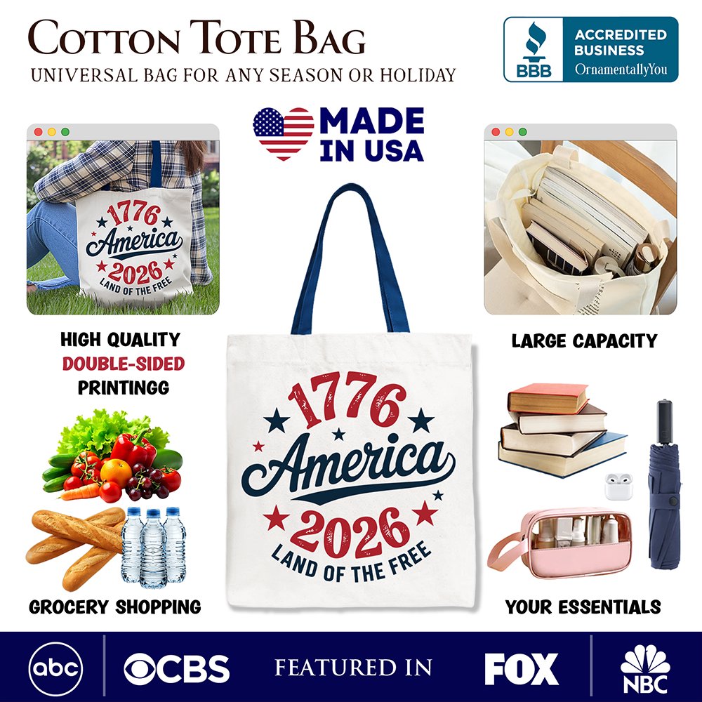 Patriotic and American Freedom Canvas Tote Bag