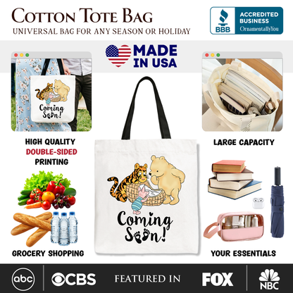 Canvas Tote Bag for the Pregnancy Announcement