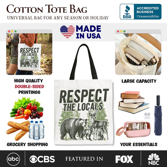 Wild Animal Canvas Tote Bag and Nature Gifts