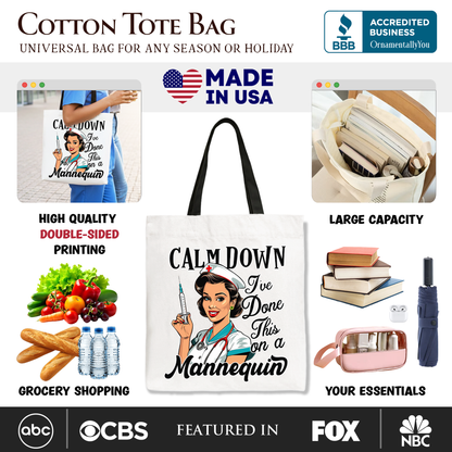 Sassy Nursing School Tote Bag With A Canvas