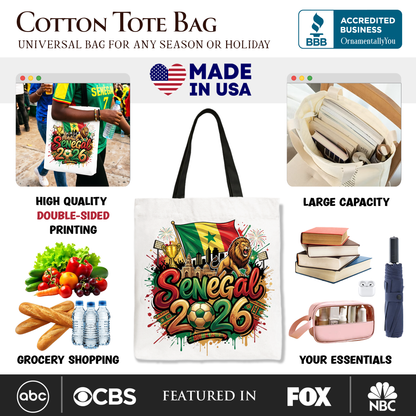 Senegal 2026 Lions Tote Bag and Soccer Gift