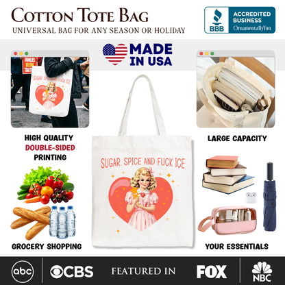 Sugar Spice and Fuck Ice Retro Tote Bag for Her