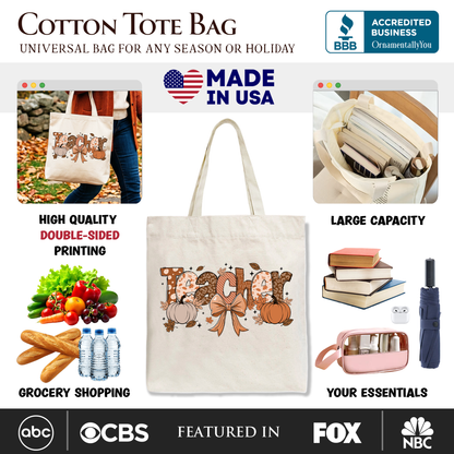 Teacher Coquette Autumn Tote and Pumpkin Bag