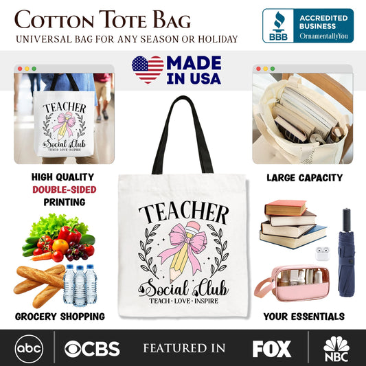 Premium Teacher Tote Bag and School Gifts
