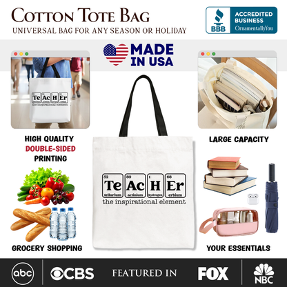 Inspirational Periodic Table Teacher Tote Bag