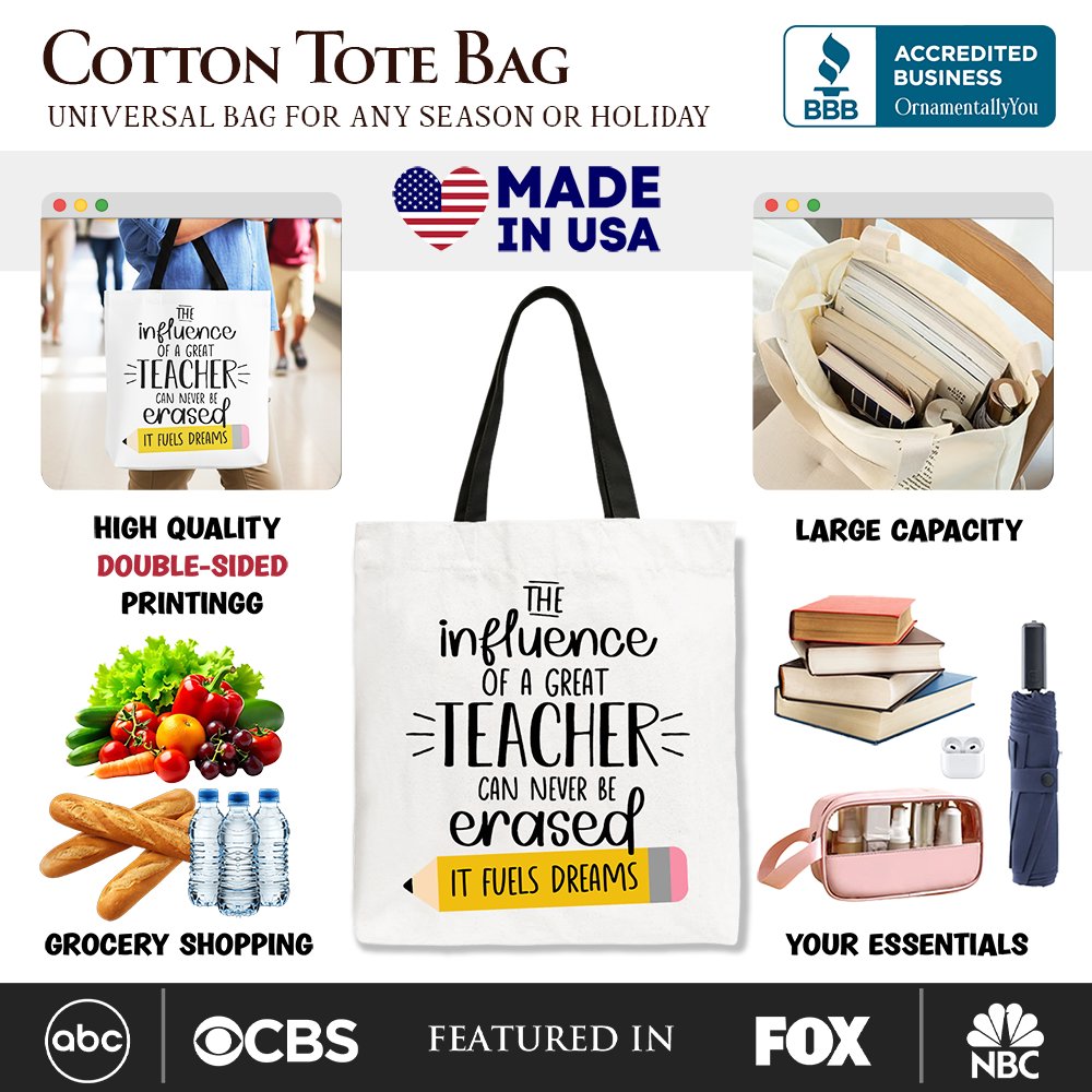 Great Teacher Canvas Tote Bag and a Gift