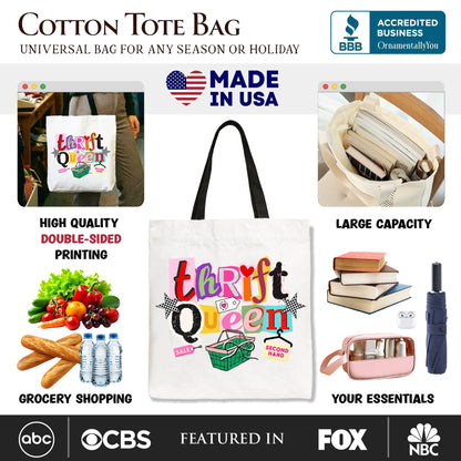 Thrift Queen Tote Bag and Second Hand Shopper