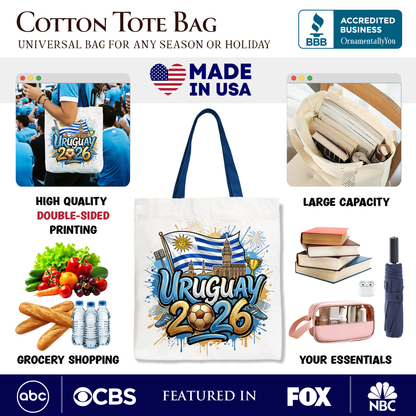 Uruguay 2026 World Cup and Soccer Tote Bag