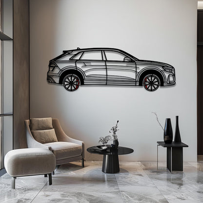 Audi Q8 Metal Car Wall Art with Rotating Wheels - Handmade Luxury SUV Silhouette Decor - Automotive Wall Art for Petrolheads - KAFMEKA095 - Tampa Home & Garden Store