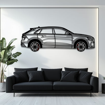 Audi Q8 Metal Car Wall Art with Rotating Wheels - Handmade Luxury SUV Silhouette Decor - Automotive Wall Art for Petrolheads - KAFMEKA095 - Tampa Home & Garden Store