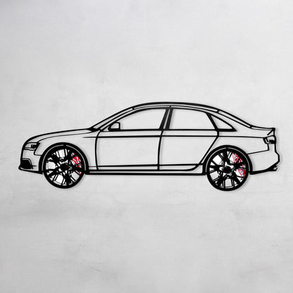 Audi S4 Wall Art – Steel Silhouette with Spinning Wheels -KAFMEKA011 - Tampa Home & Garden Store
