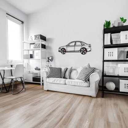 Audi S4 Wall Art – Steel Silhouette with Spinning Wheels -KAFMEKA011 - Tampa Home & Garden Store