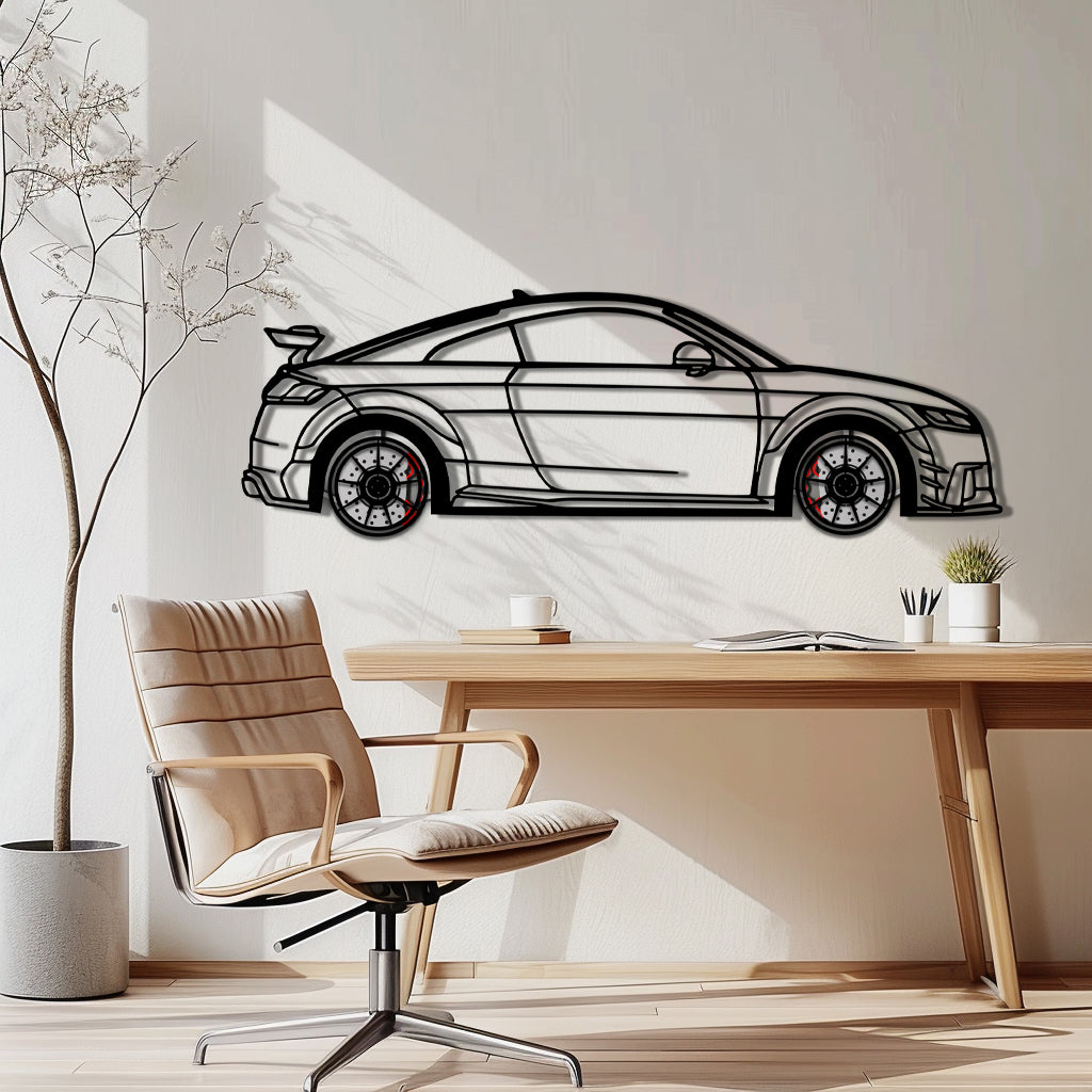 Audi TT Metal Car Wall Art with Rotating Wheels - Iconic Sports Coupe Silhouette Decor - Interactive Automotive Wall Art- KAFMEKA099 - Tampa Home & Garden Store