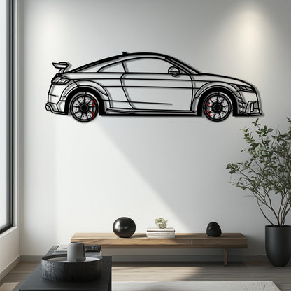 Audi TT Metal Car Wall Art with Rotating Wheels - Iconic Sports Coupe Silhouette Decor - Interactive Automotive Wall Art- KAFMEKA099 - Tampa Home & Garden Store