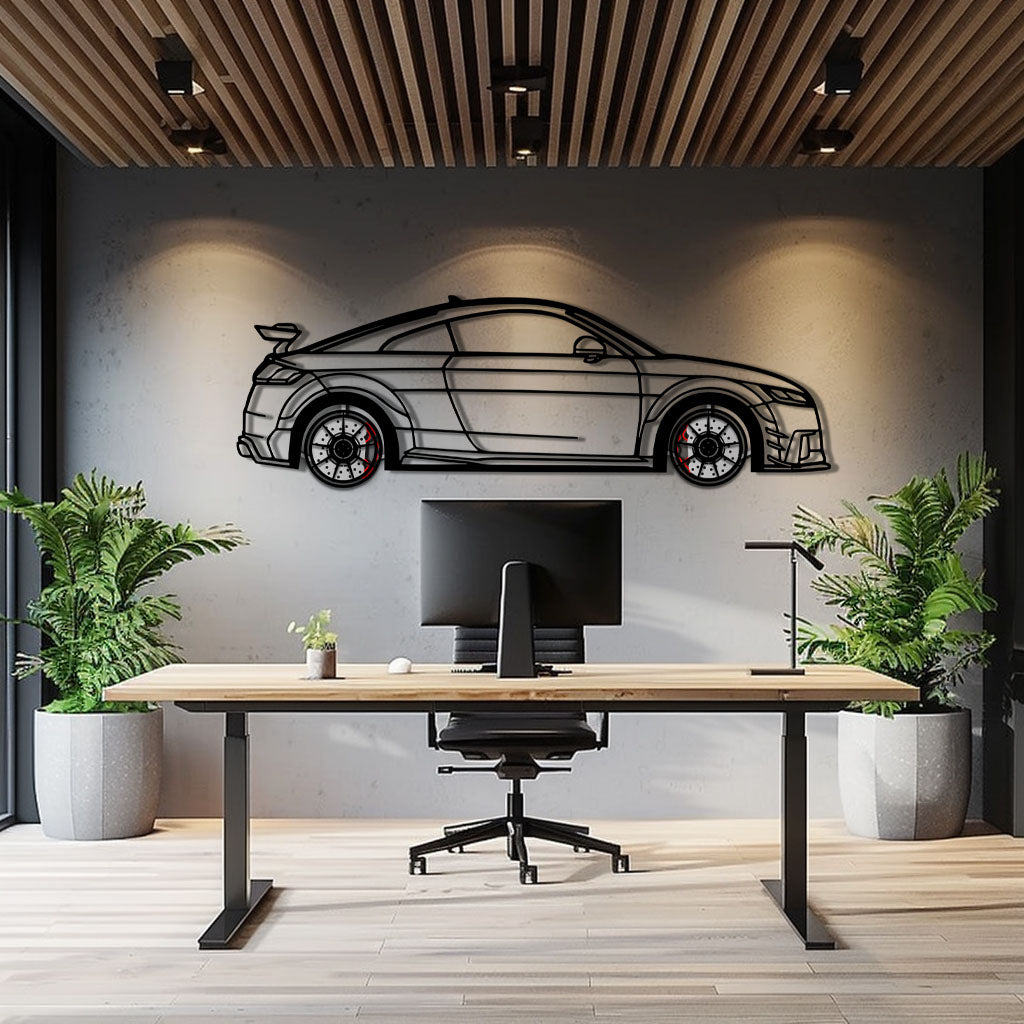 Audi TT Metal Car Wall Art with Rotating Wheels - Iconic Sports Coupe Silhouette Decor - Interactive Automotive Wall Art- KAFMEKA099 - Tampa Home & Garden Store