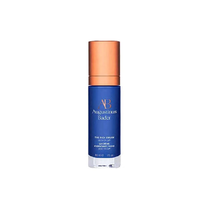 Augustinus Bader The Rich Cream facial moisturizer bottle in blue with copper cap on Tampa Home & Garden Store