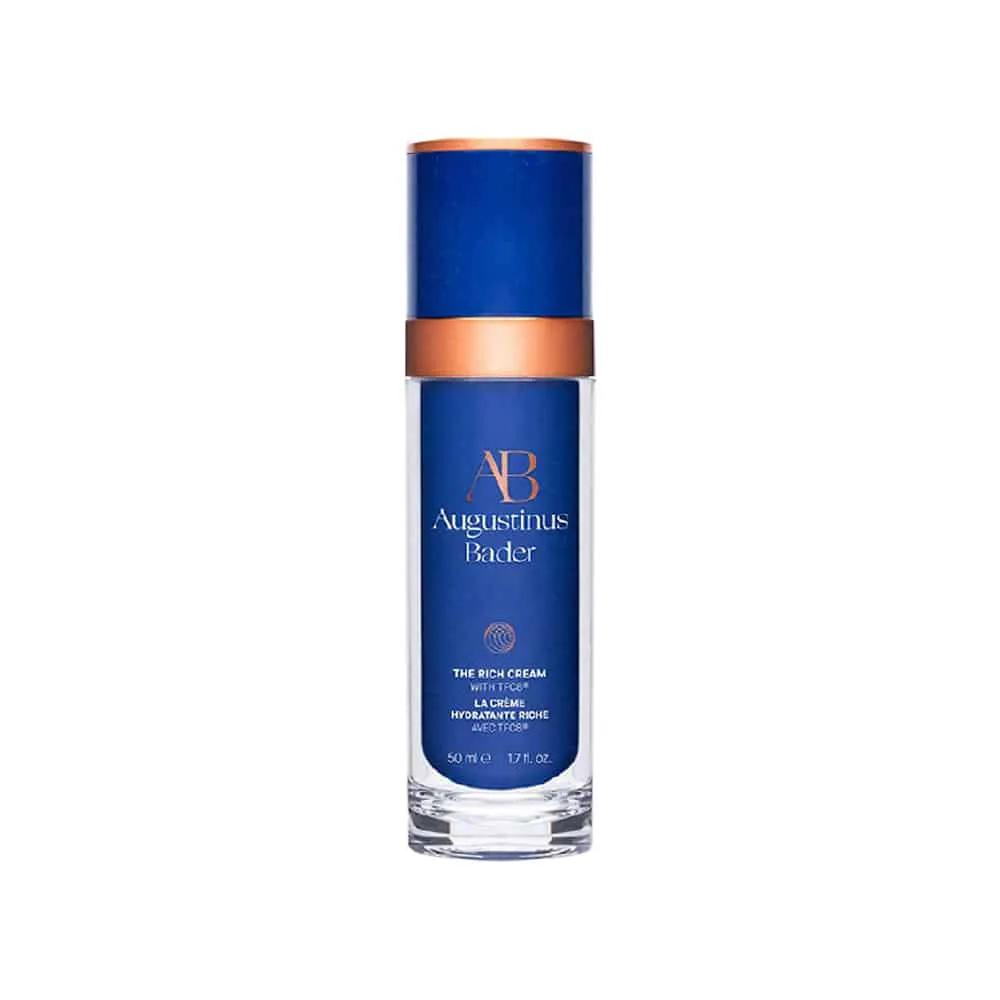 Augustinus Bader The Rich Cream bottle, blue glass with copper cap, 50 ml on Tampa Home & Garden Store