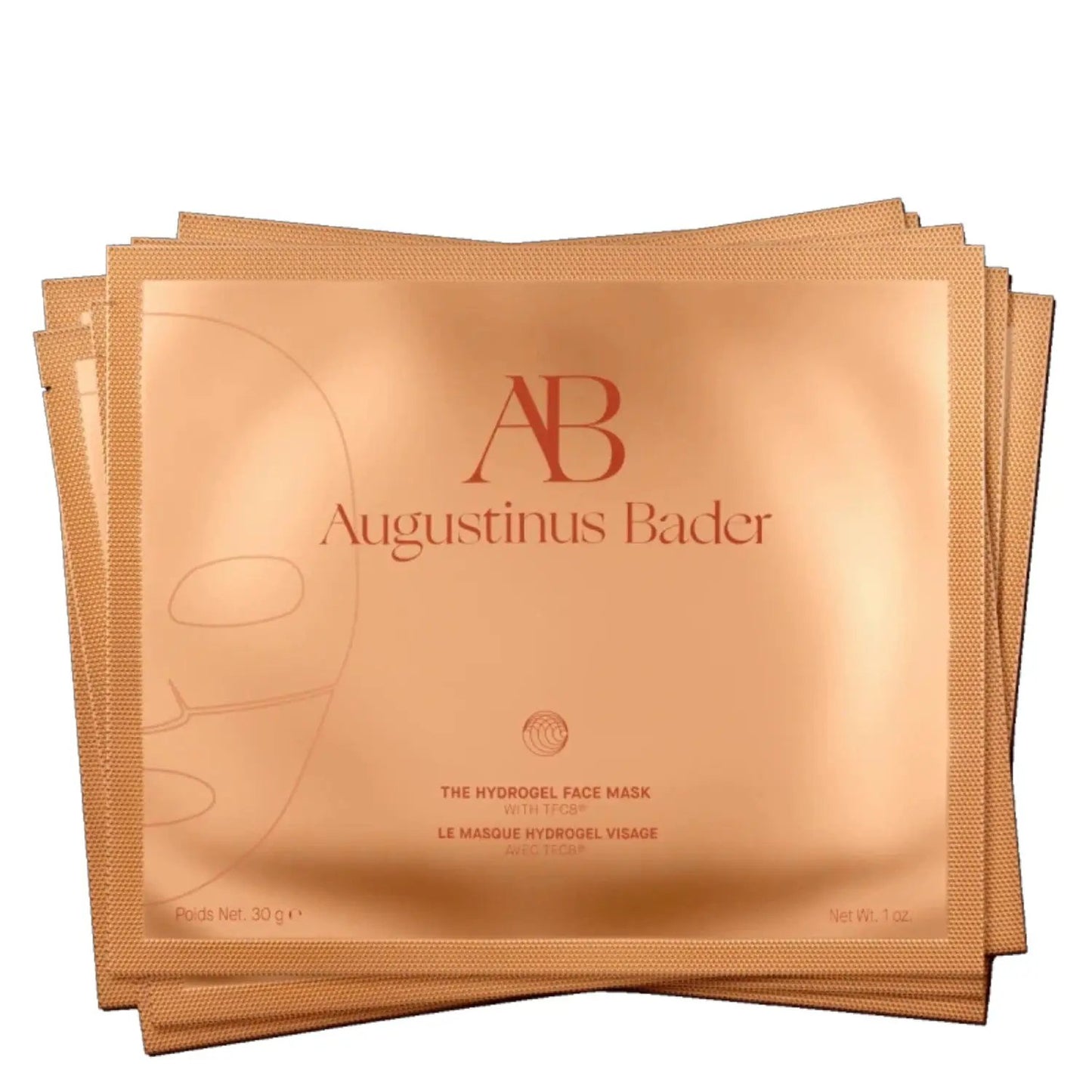 Facial care: Augustinus Bader The Hydrogel Face Mask sachets in copper rose foil, Nava Beauty on Tampa Home & Garden Store