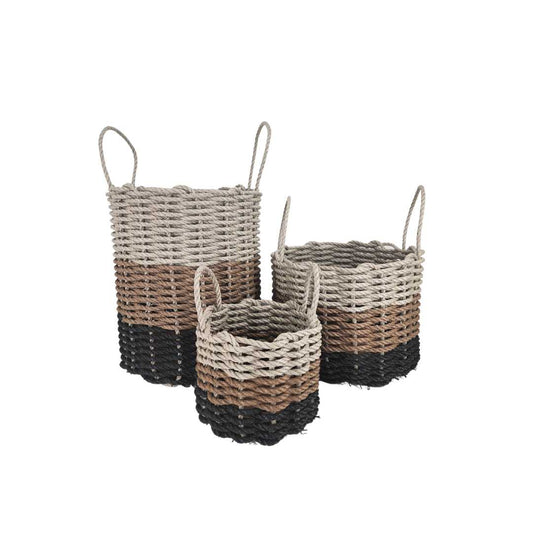 Authentic Maine Lobster Rope Storage Black, Brown, Tan Ombre - Tampa Home & Garden Store