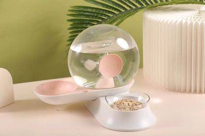 Auto-Myst Automatic Gravity Pet Water Dispenser - 2-in-1 Filtered Water & Food Bowl System with 2.8L Capacity - Tampa Home & Garden Store