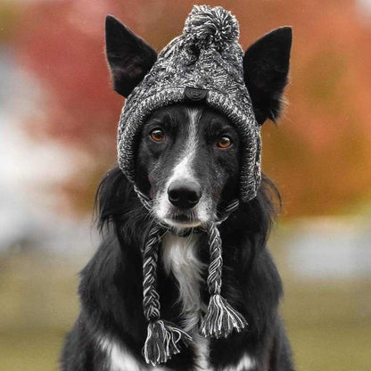 Autumn Winter Warm Knitted Pet Hats With Fluffy Ball - Tampa Home & Garden Store