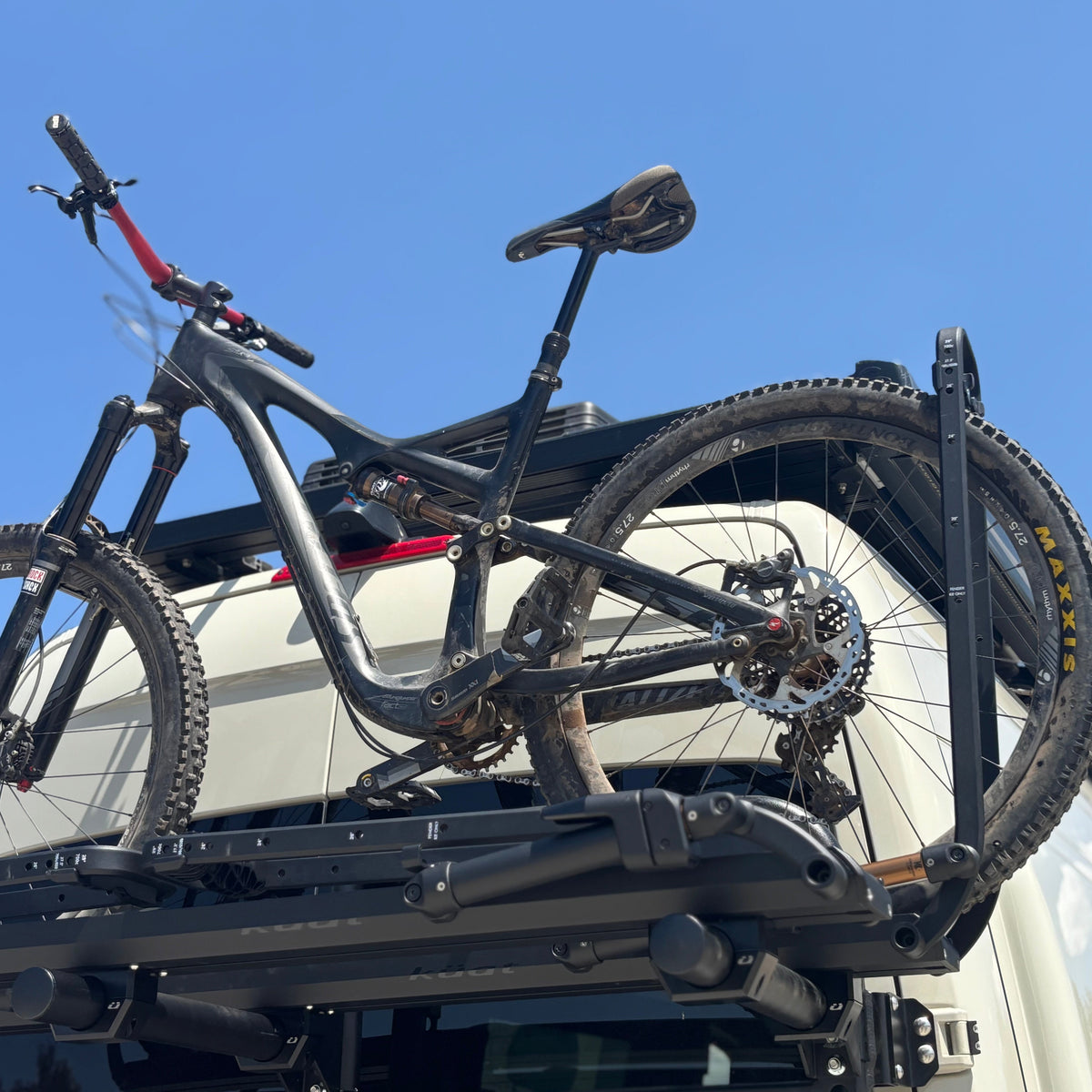 Bike Posts for Massif mount on a two-bike car rack; black aluminum posts on Tampa Home & Garden Store