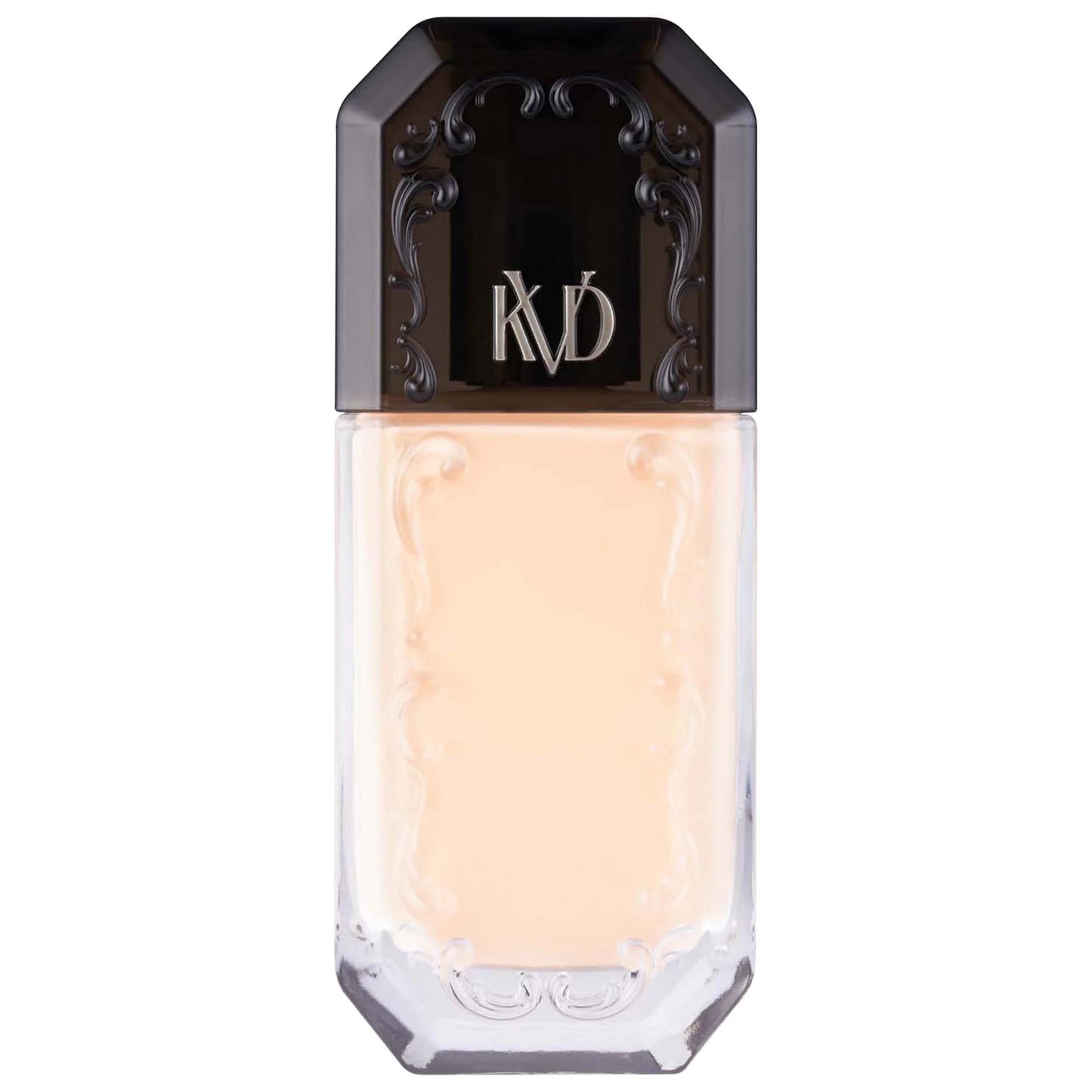 Foundation Good Apple Non-Comedogenic Serum in light beige with KVD cap on Beauty Care Bag on Tampa Home & Garden Store