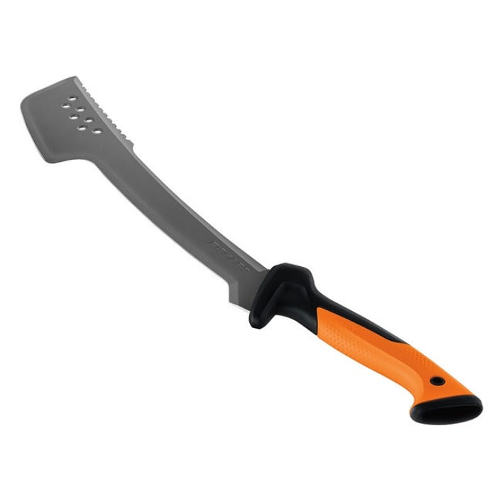 Fiskars 29in machete axe gray blade with orange/black handle on Tampa Home & Garden Store