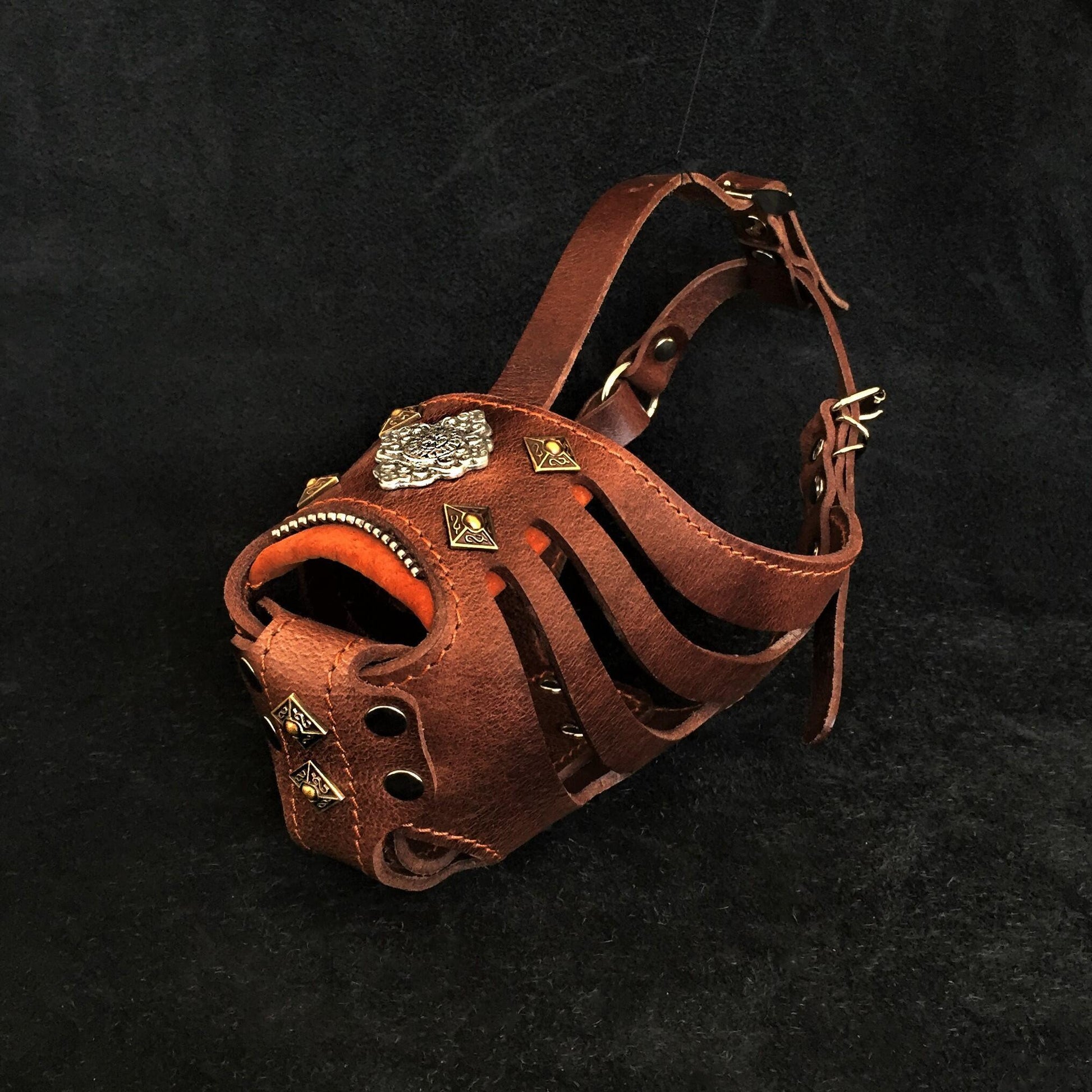 ''Aztec'' Dark Brown Basket Muzzle - Tampa Home & Garden Store