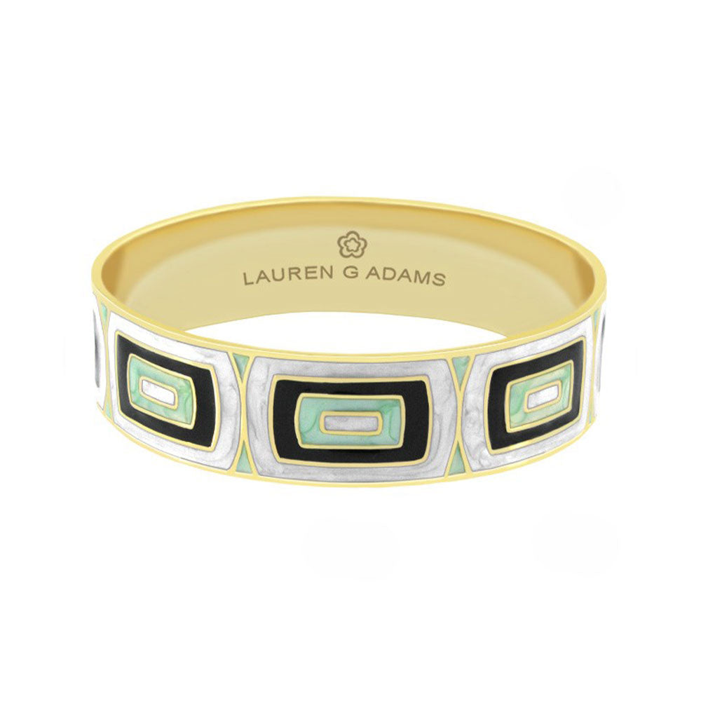 Modern Art And Hand Poured Enamel Bangle