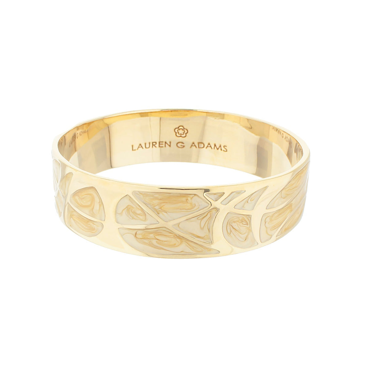 Bold Splash Bangle bracelet by Lauren G Adams, gold-tone with marbled enamel on Tampa Home & Garden Store