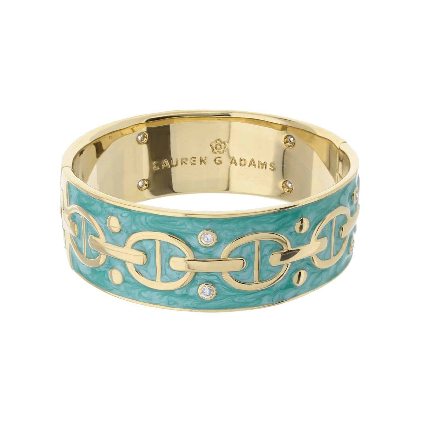 Laguna Gold Plated Enamel Chain Link Bangle