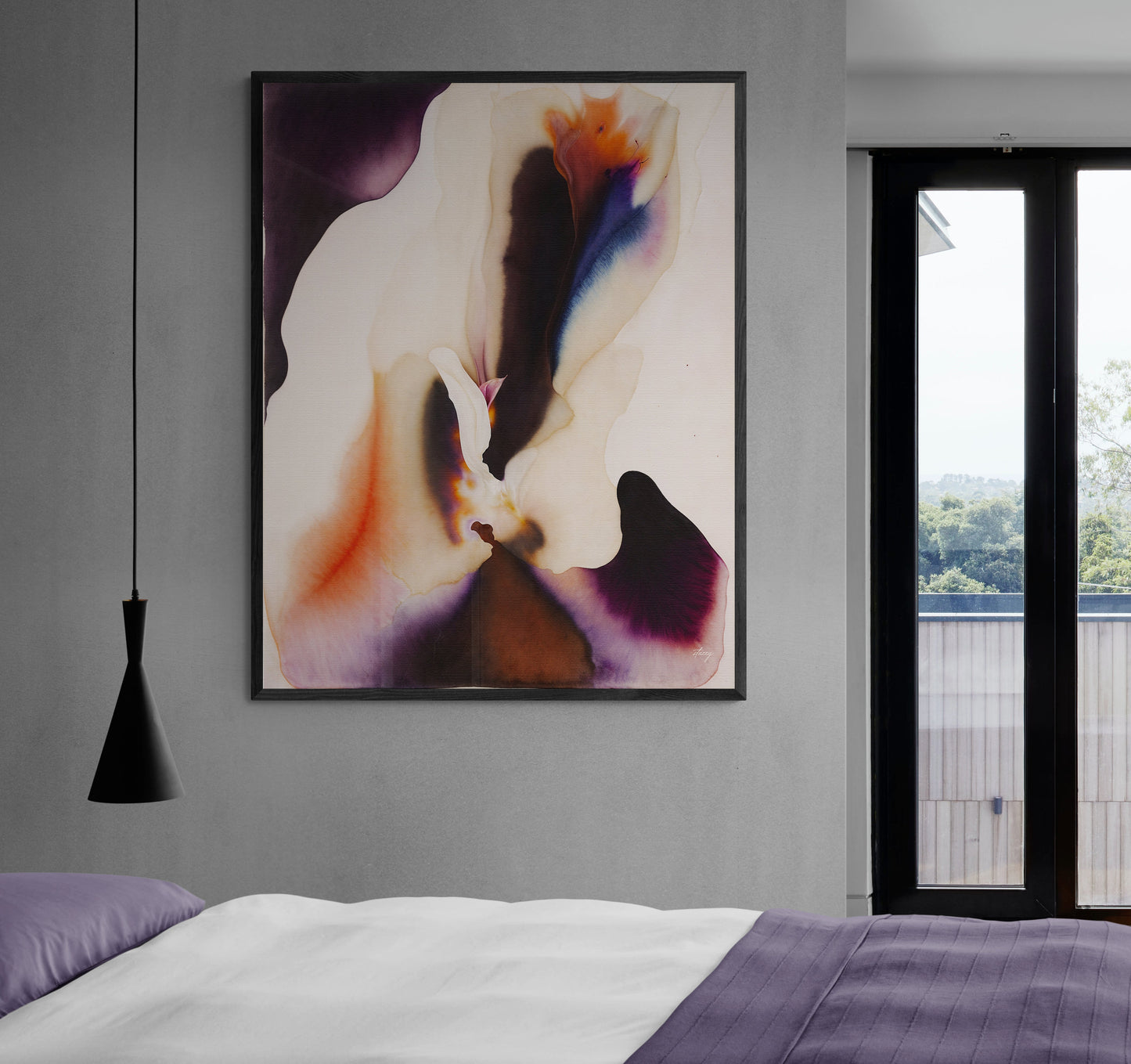 Canvas Print Velvet Bloom II by Tailored Canvases; abstract floral on crafting canvas on Tampa Home & Garden Store